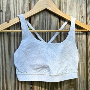 Lululemon Athletica White Energy Sports Bra